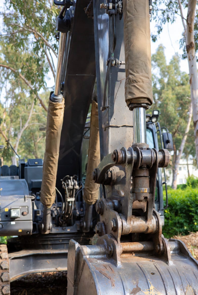 Osłona siłownika koparki